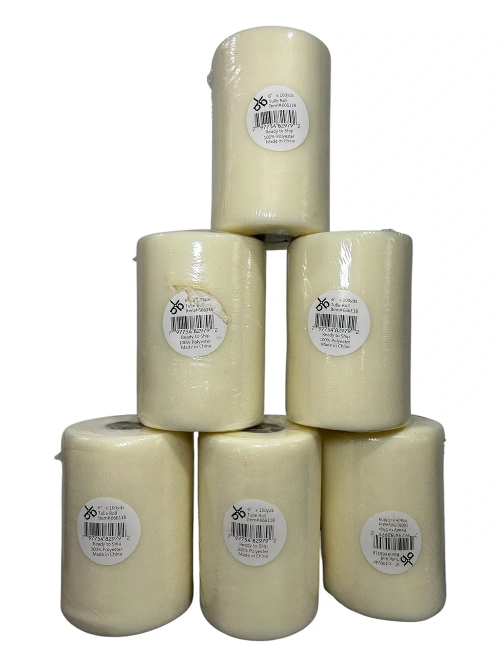 Ivory Tulle Roll 6